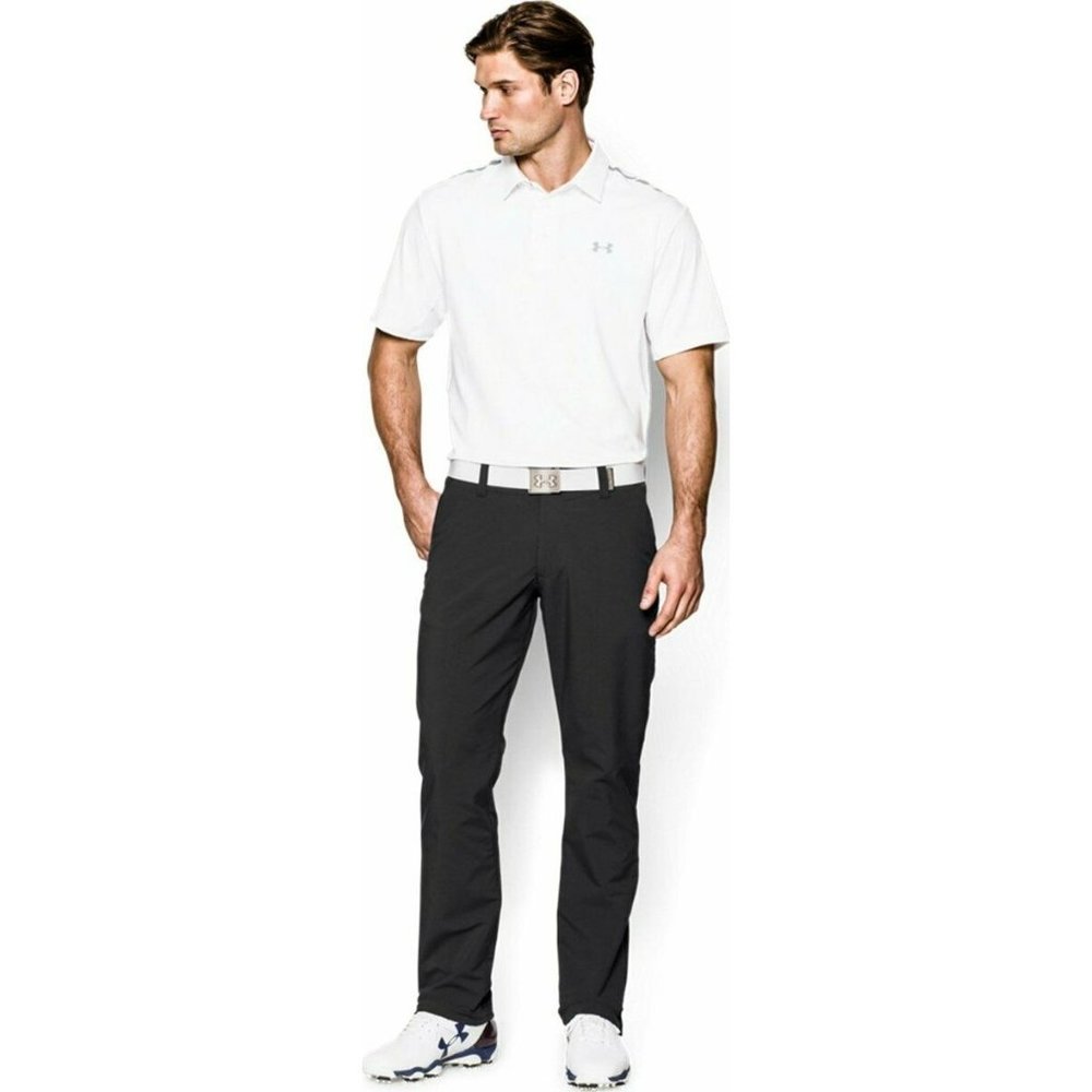 Under Armour Men's Match Play Loose Fit Tapered Leg Vented Golf Pants Black - Picture 3 of 10
